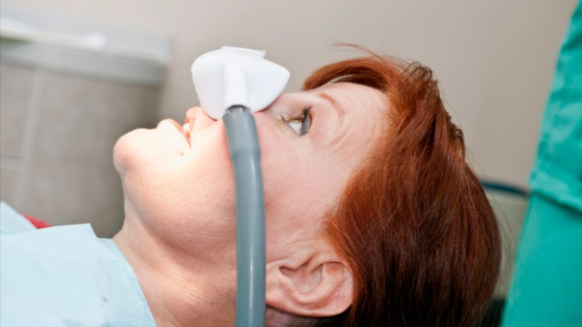 Patient being sedated